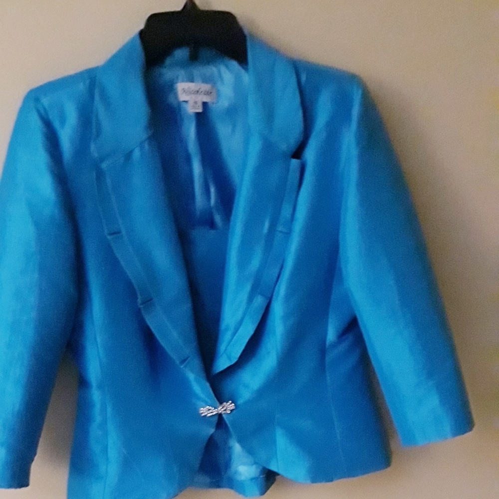 Matching blue suit